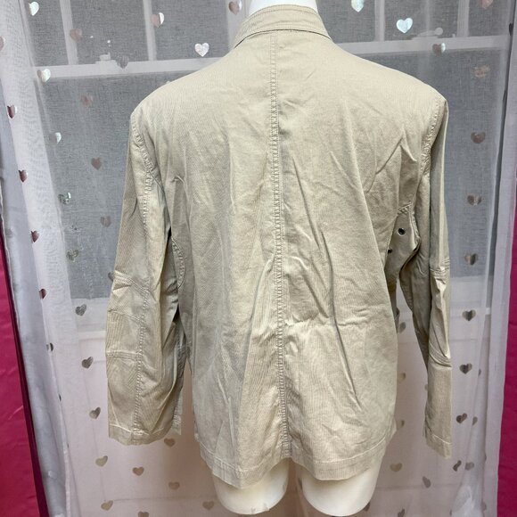 #186 Chico's Cream-Colored Zip-Up Dress Jacket Size 3 (16) - Picture 3 of 6